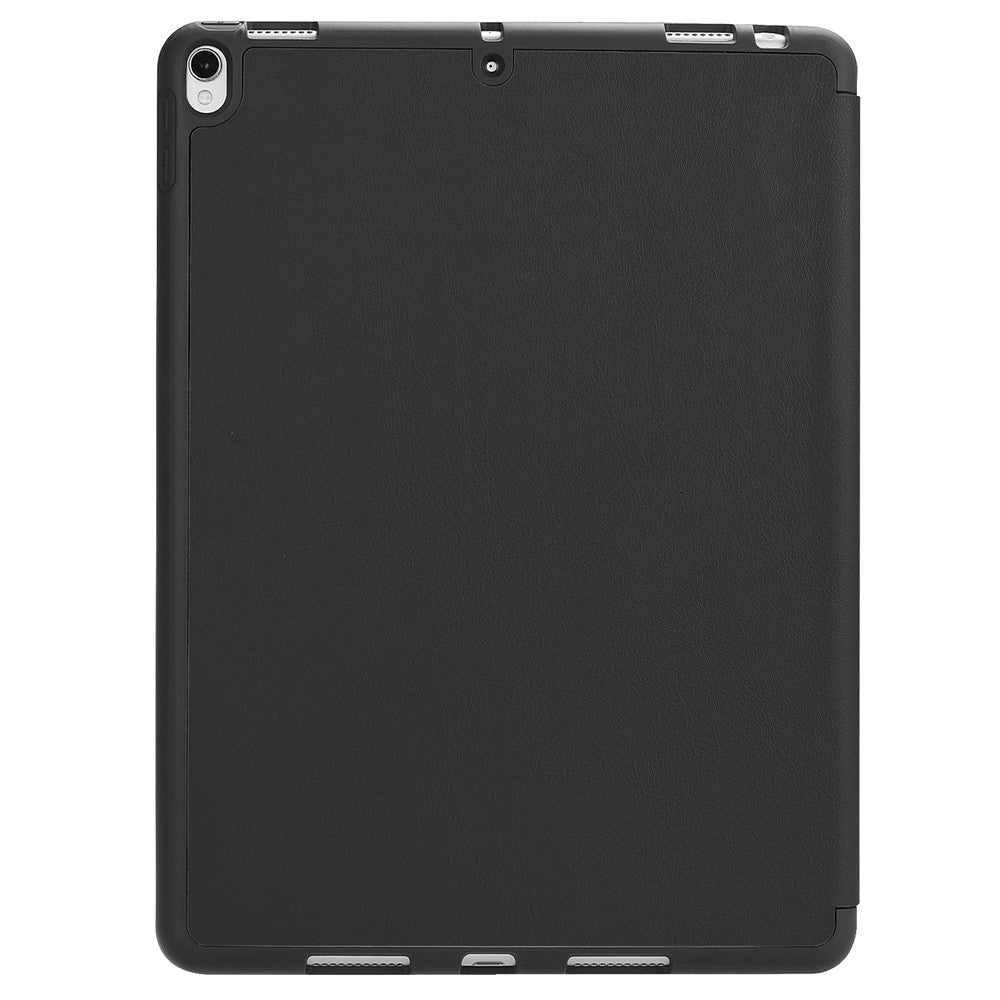 Slim Case for iPad Air 10.5 (2019) / Pro 10.5 (2017) PU Leather Tablet Cover Tri-fold Stand Protector with Pen Slot - Black