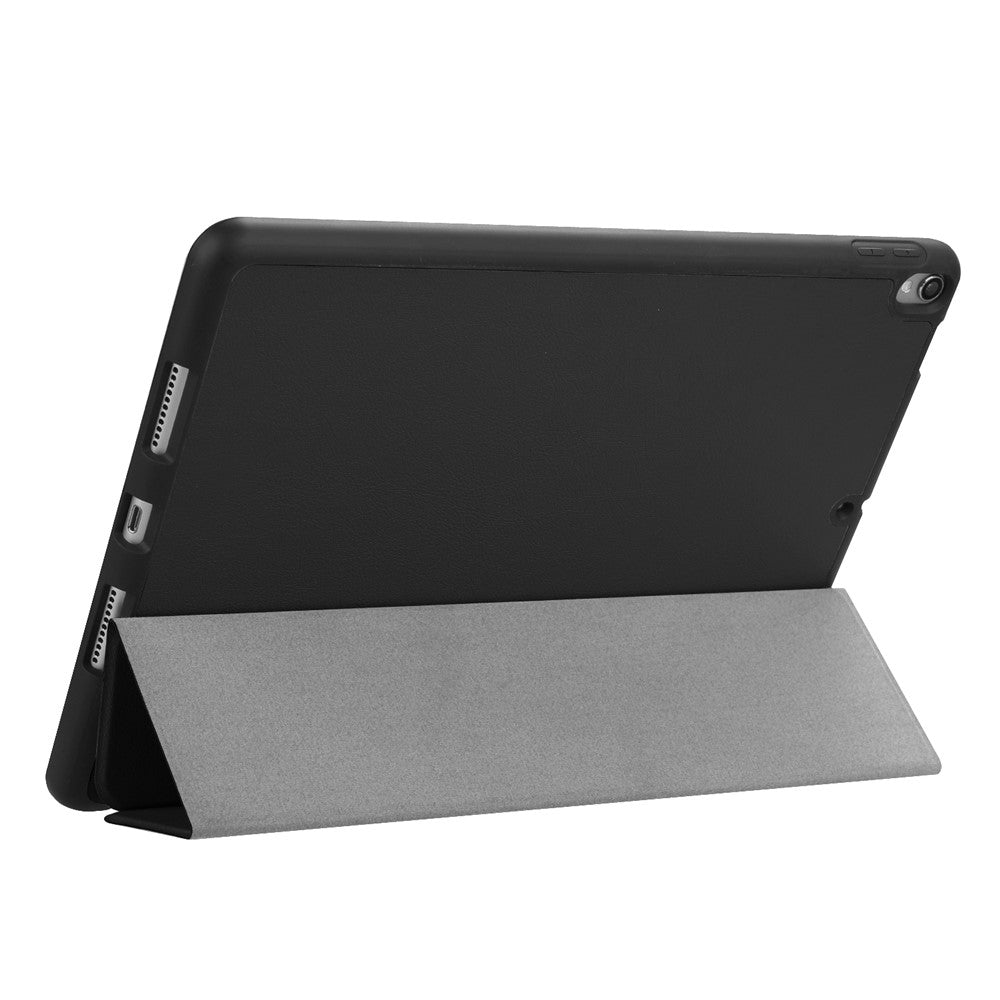Slim Case for iPad Air 10.5 (2019) / Pro 10.5 (2017) PU Leather Tablet Cover Tri-fold Stand Protector with Pen Slot - Black