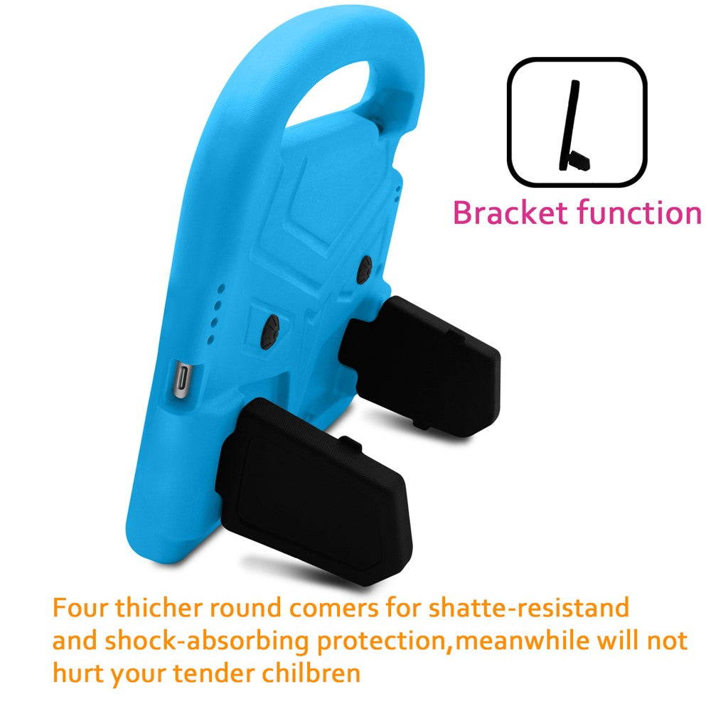 for iPad 9.7-inch (2018)/9.7-inch (2017)/Air 2/Air (2013) Sparrow Style Tablet Cover with Kickstand - Blue