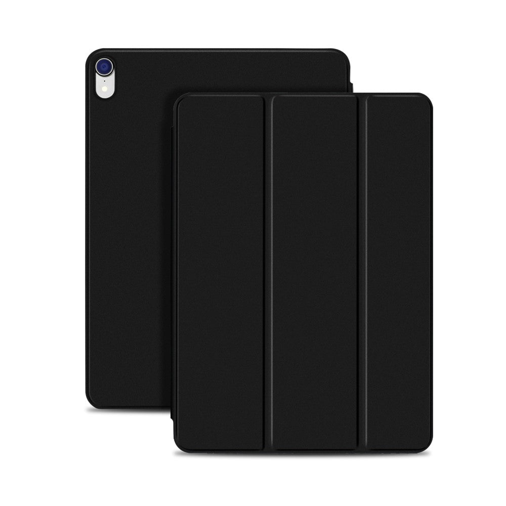 Tablet Cover for iPad Air 11 (2025) / (2024) / Air (2022) / (2020) / Pro 11-inch (2018) Magnetic Attraction Tri-Fold Smart Leather Case - Black