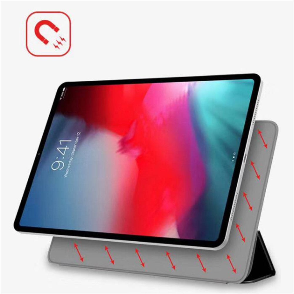 Tablet Cover for iPad Air 11 (2025) / (2024) / Air (2022) / (2020) / Pro 11-inch (2018) Magnetic Attraction Tri-Fold Smart Leather Case - Black