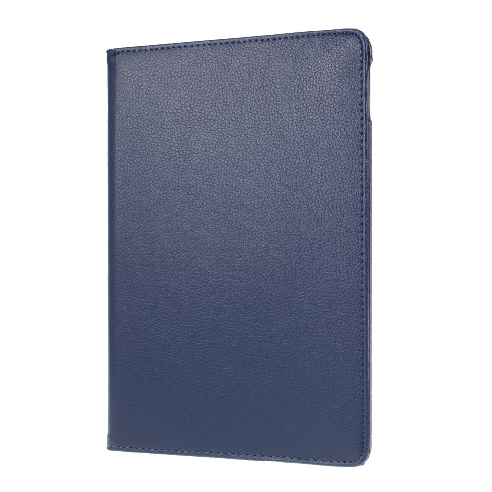 Leather Case for iPad 10.2 (2021) / (2020) / (2019) / Air 10.5 inch (2019) / Pro 10.5 inch (2017) Litchi Texture Rotating Stand Cover - Dark Blue