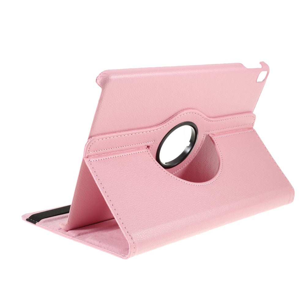 Leather Case for iPad 10.2 (2021) / (2020) / (2019) / Air 10.5 inch (2019) / Pro 10.5 inch (2017) Litchi Texture Rotating Stand Cover - Pink