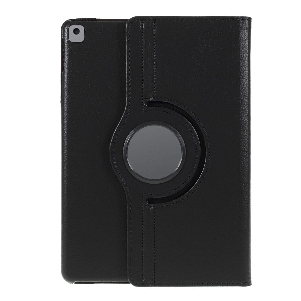 Leather Case for iPad 10.2 (2021) / (2020) / (2019) / Air 10.5 inch (2019) / Pro 10.5 inch (2017) Litchi Texture Rotating Stand Cover - Black