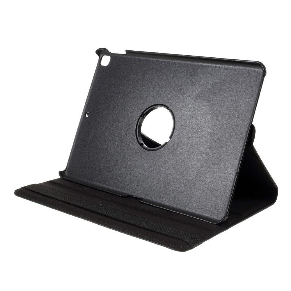 Leather Case for iPad 10.2 (2021) / (2020) / (2019) / Air 10.5 inch (2019) / Pro 10.5 inch (2017) Litchi Texture Rotating Stand Cover - Black