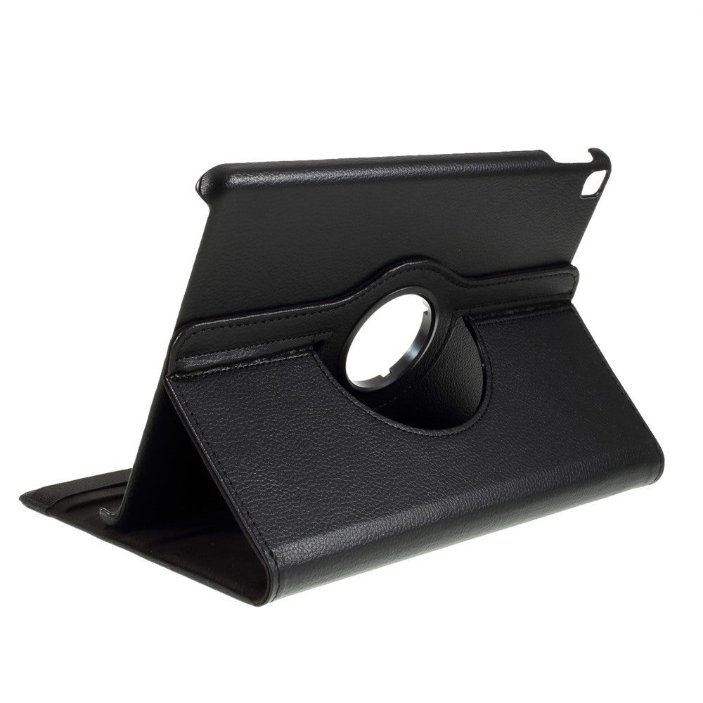 Leather Case for iPad 10.2 (2021) / (2020) / (2019) / Air 10.5 inch (2019) / Pro 10.5 inch (2017) Litchi Texture Rotating Stand Cover - Black
