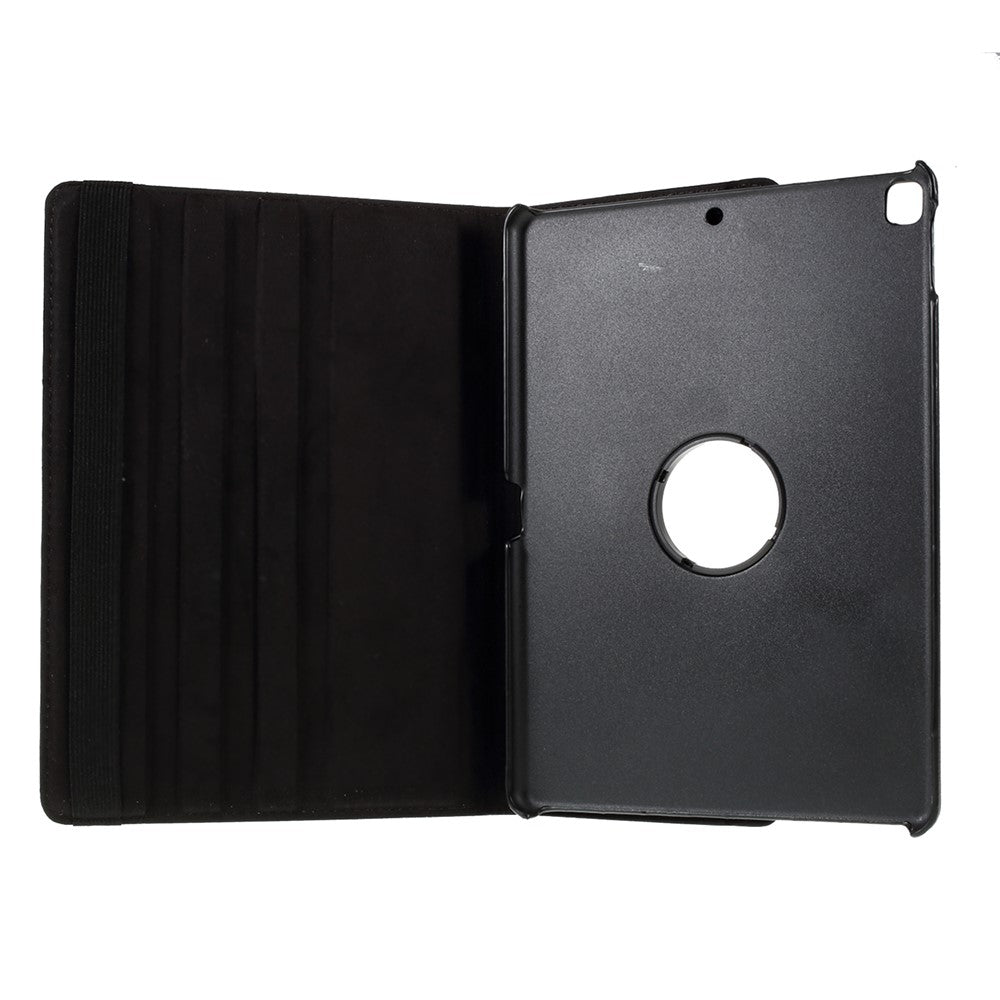 Leather Case for iPad 10.2 (2021) / (2020) / (2019) / Air 10.5 inch (2019) / Pro 10.5 inch (2017) Litchi Texture Rotating Stand Cover - Black