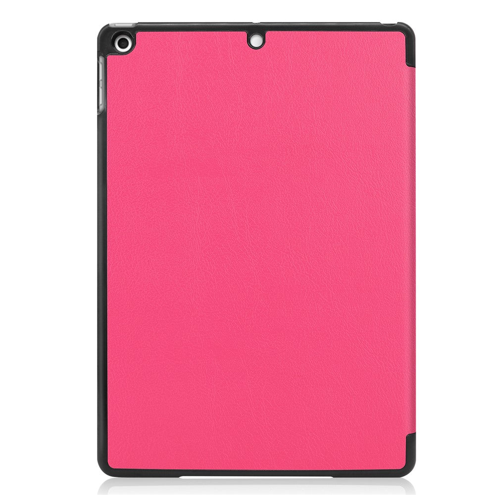 Tri-Fold Stand Tablet Cover for iPad 10.2 (2021) / (2020) / (2019) PU Leather Protective Smart Case with Auto Sleep / Wake) - Rose