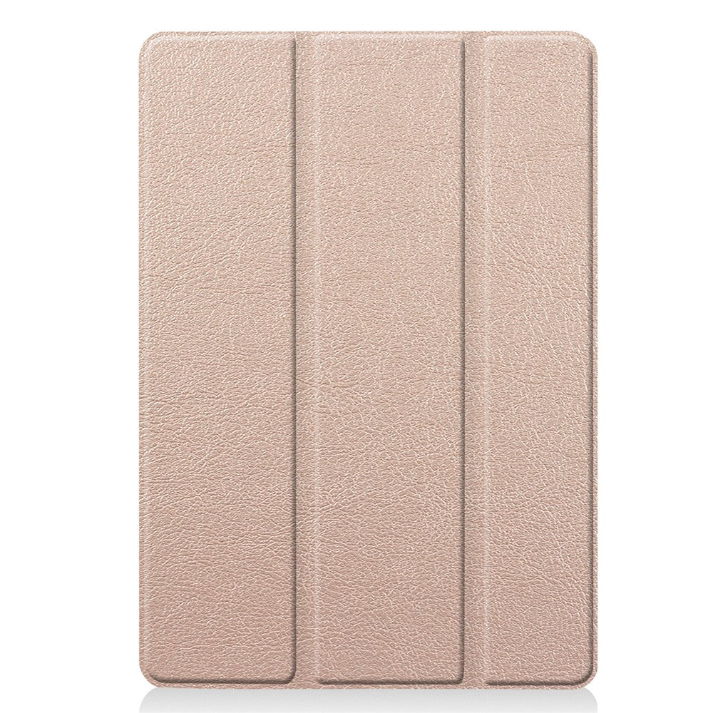 Tri-Fold Stand Tablet Cover for iPad 10.2 (2021) / (2020) / (2019) PU Leather Protective Smart Case with Auto Sleep / Wake - Gold