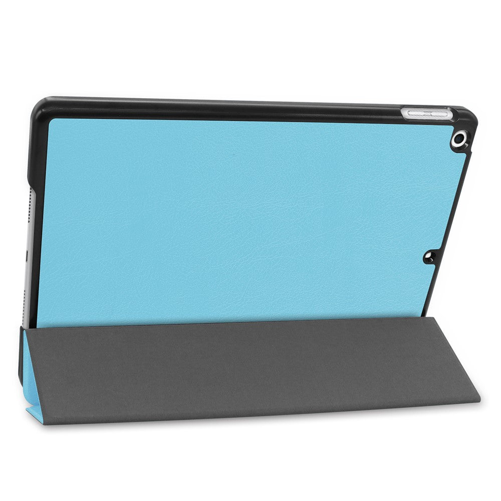 Tri-Fold Stand Tablet Cover for iPad 10.2 (2021) / (2020) / (2019) PU Leather Protective Smart Case with Auto Sleep / Wake - Baby Blue