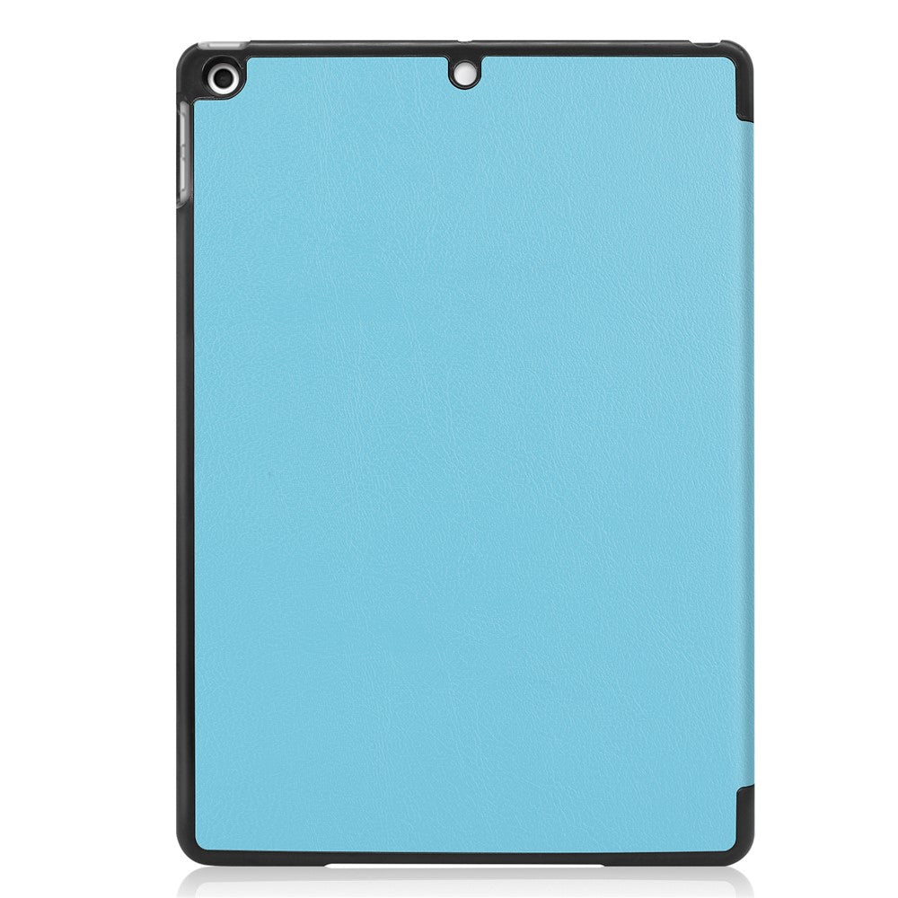 Tri-Fold Stand Tablet Cover for iPad 10.2 (2021) / (2020) / (2019) PU Leather Protective Smart Case with Auto Sleep / Wake - Baby Blue