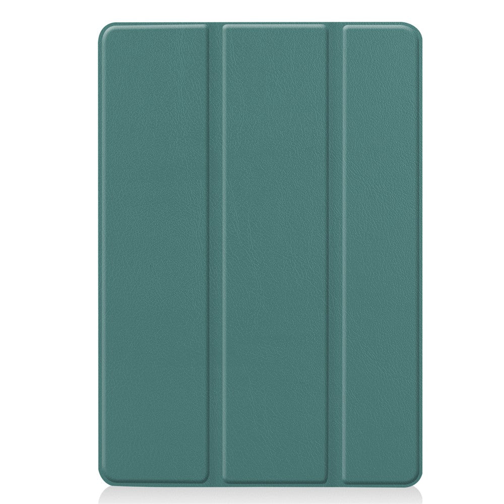Tri-Fold Stand Tablet Cover for iPad 10.2 (2021) / (2020) / (2019) PU Leather Protective Smart Case with Auto Sleep / Wake - Blackish Green