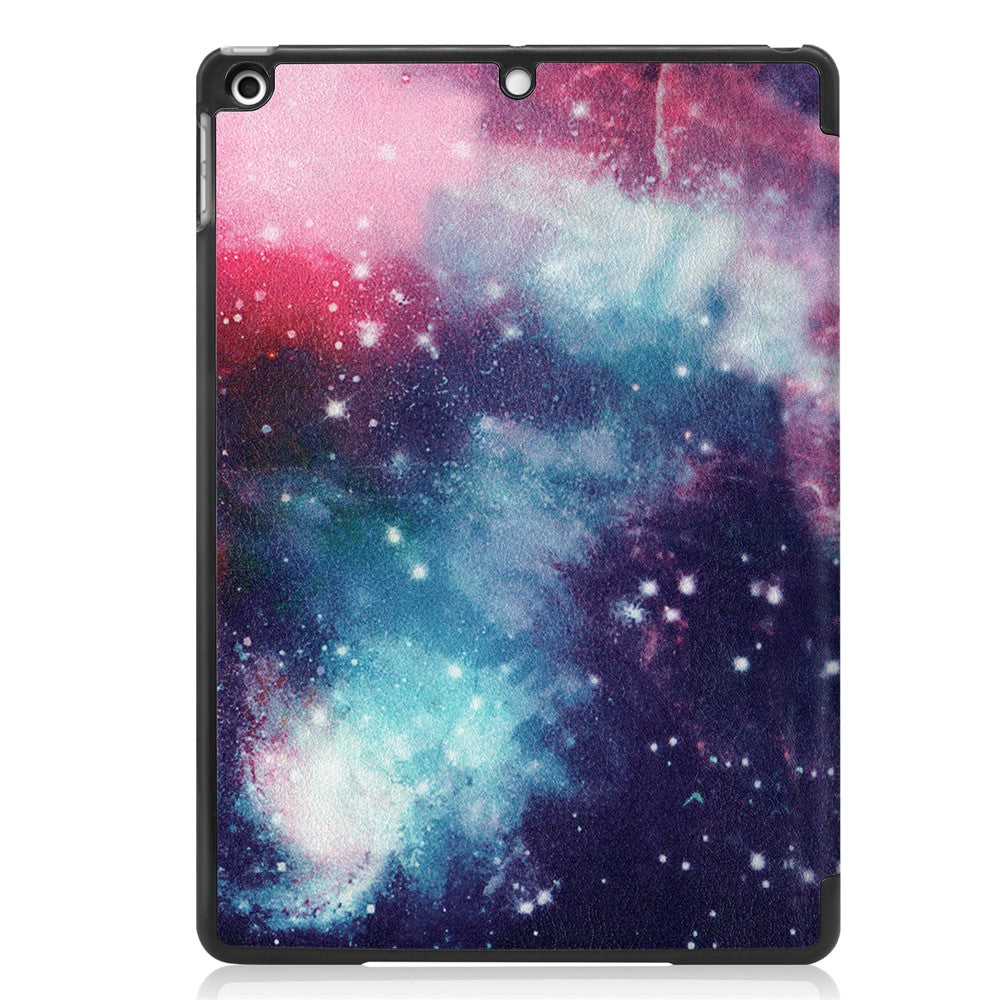 Fashionable Pattern Printing PU Leather Tri-fold Stand Tablet Case for iPad 10.2 (2021)/(2020)/(2019) - Starry Sky