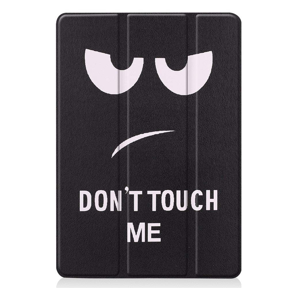 Fashionable Pattern Printing PU Leather Tri-fold Stand Tablet Case for iPad 10.2 (2021)/(2020)/(2019) - Don't Touch Me