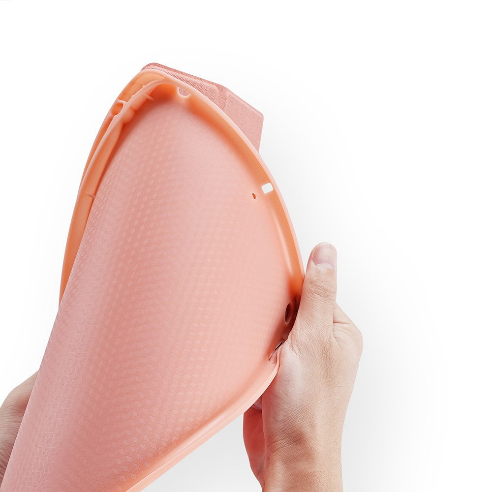 for iPad 10.2 (2021) / (2020) / (2019) Case Tri-Fold Stand PU Leather Smart Tablet Cover - Rose Gold