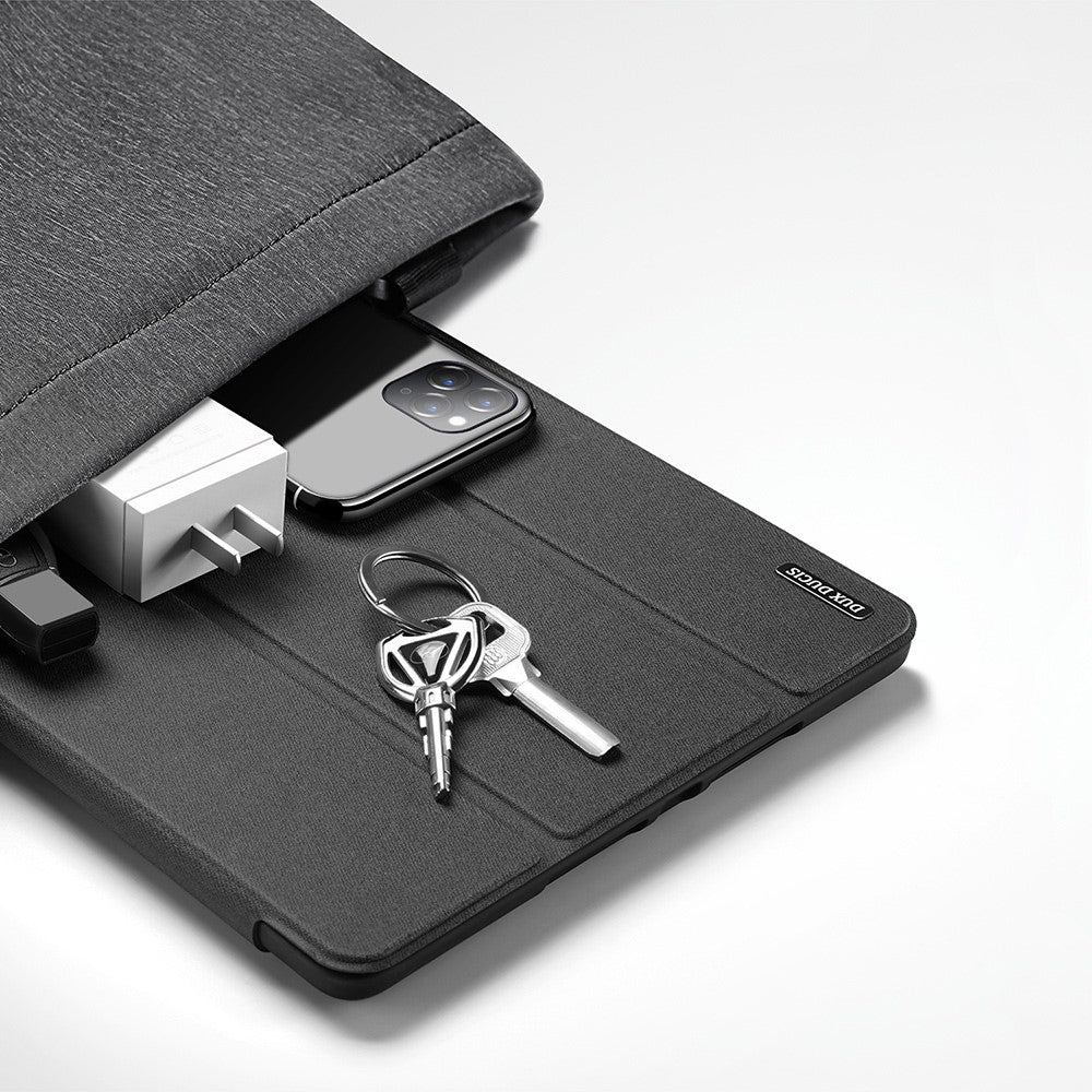 for iPad 10.2 (2021) / (2020) / (2019) Case Tri-fold Stand PU Leather Smart Tablet Cover - Black