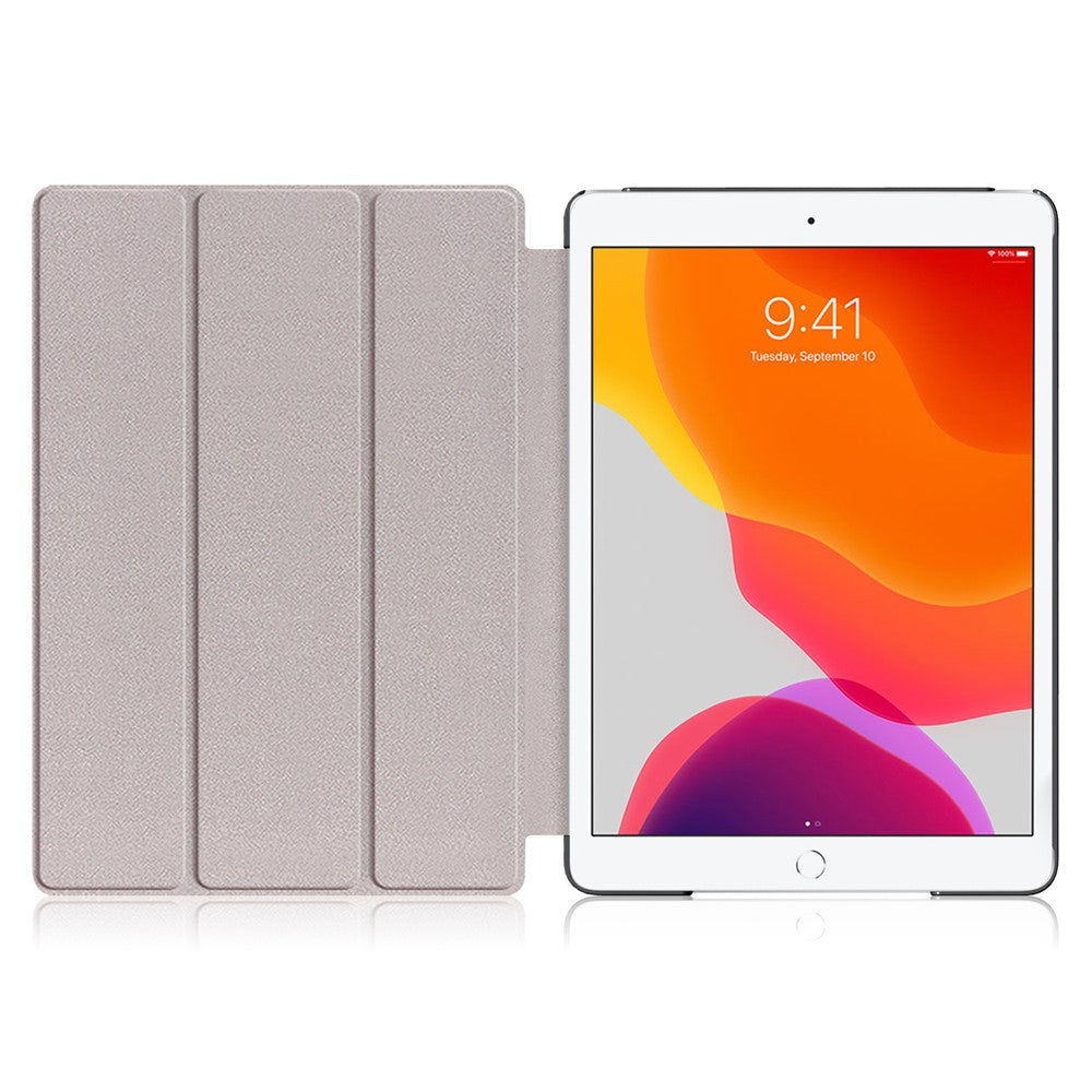 Pattern Printing PU Leather Smart Auto-Wake/Sleep Tri-fold Stand Tablet Shell for iPad 10.2 (2021)/(2020)/(2019) - Don't Touch Me