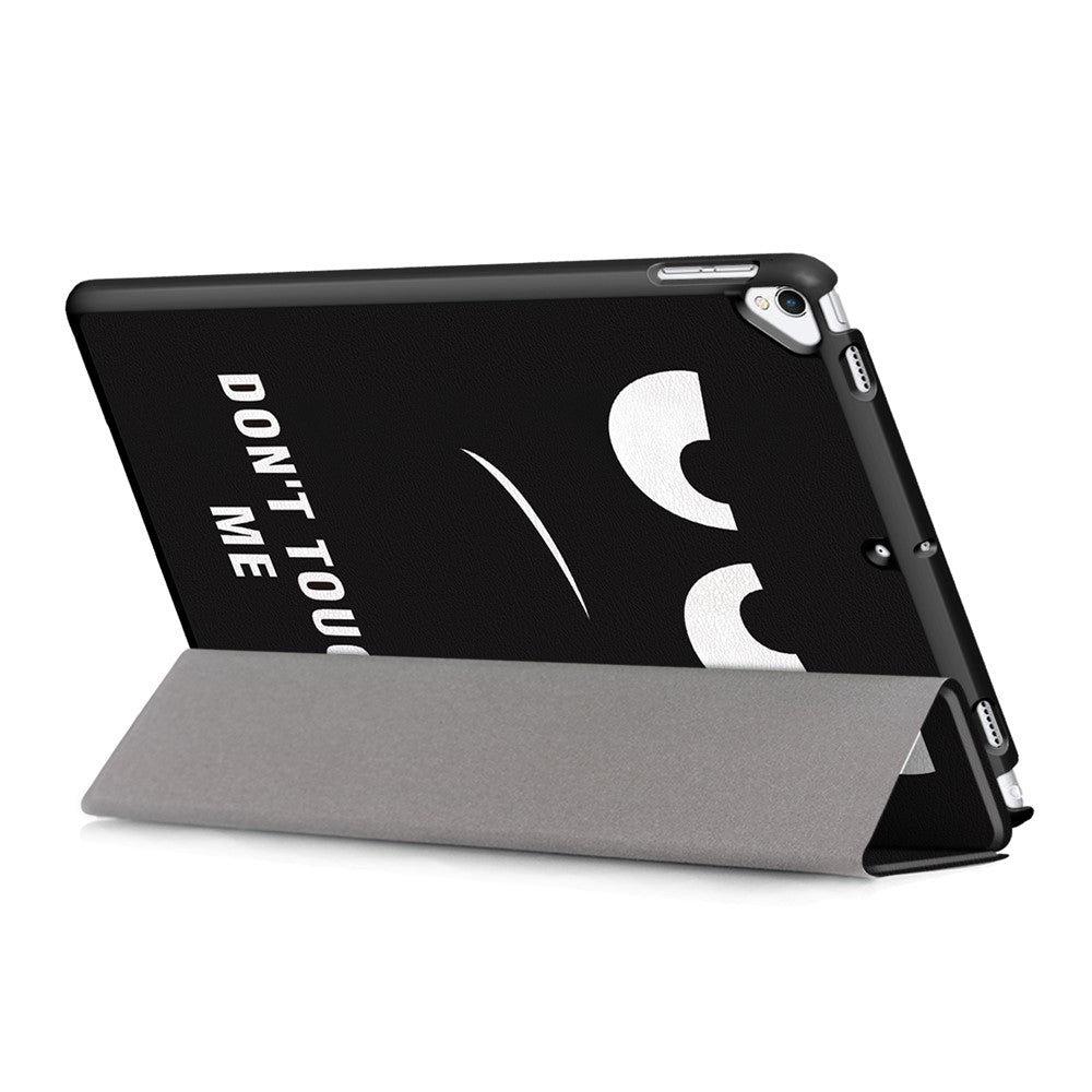 Pattern Printing PU Leather Smart Auto-Wake/Sleep Tri-fold Stand Tablet Shell for iPad 10.2 (2021)/(2020)/(2019) - Don't Touch Me