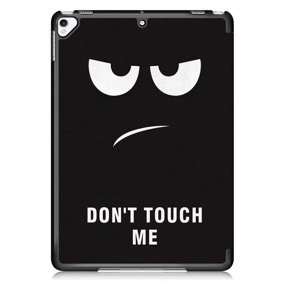 Pattern Printing PU Leather Smart Auto-Wake/Sleep Tri-fold Stand Tablet Shell for iPad 10.2 (2021)/(2020)/(2019) - Don't Touch Me