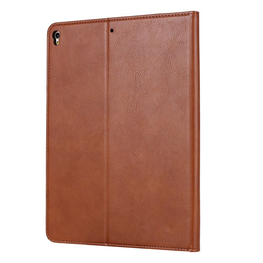 Auto-absorbed PU Leather Wallet Stand Tablet Case with Pen Slot for iPad 10.2 (2021)/(2020)/(2019) - Brown