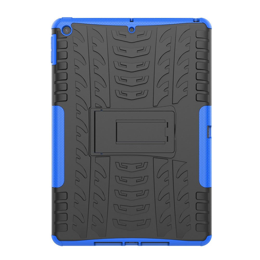 Anti-slip PC + TPU Hybrid Case with Kickstand for iPad 10.2 (2021)/(2020)/(2019) - Blue