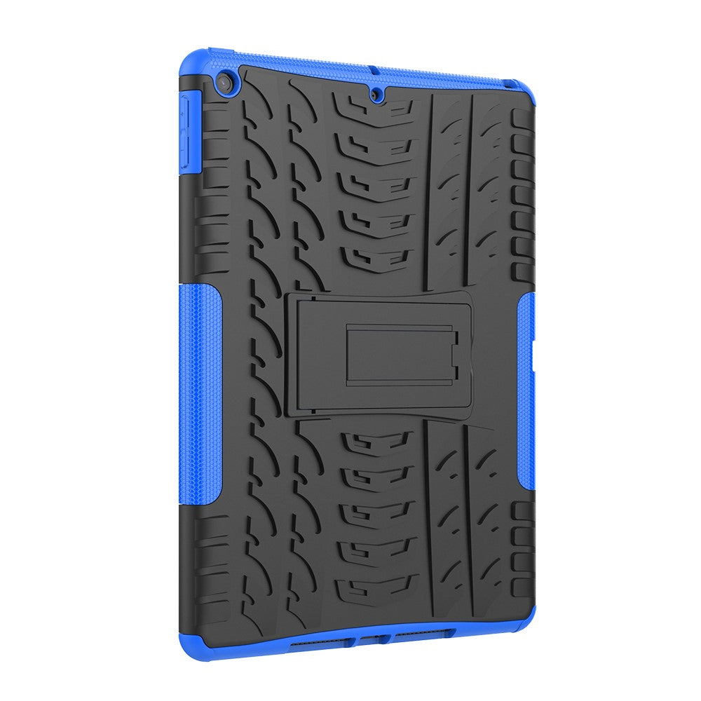 Anti-slip PC + TPU Hybrid Case with Kickstand for iPad 10.2 (2021)/(2020)/(2019) - Blue