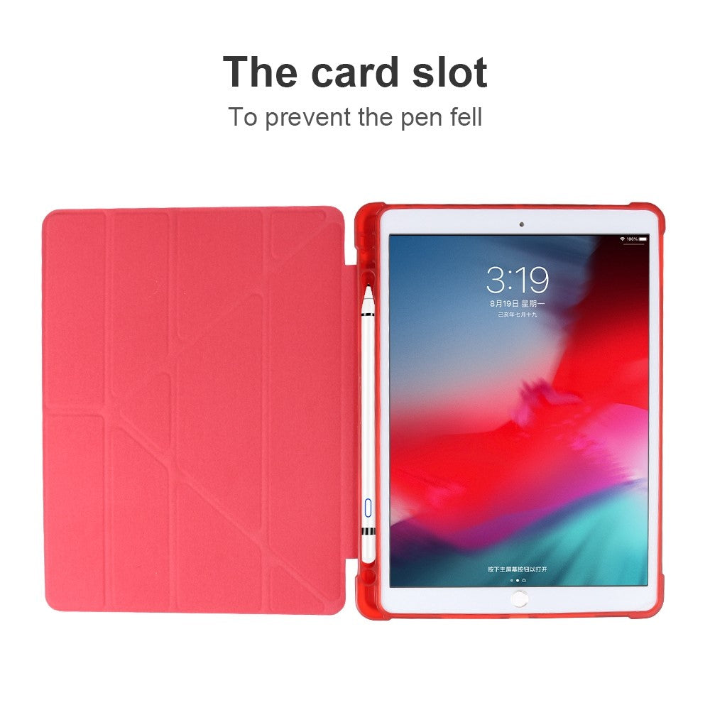 Origami Smart Leather Case [with Shock Absorption TPU / Apple Pencil Storage Groove] for iPad 10.2 (2021)/(2020)/(2019) / iPad Air 10.5 inch (2019) / iPad Pro 10.5-inch (2017) - Rose Gold