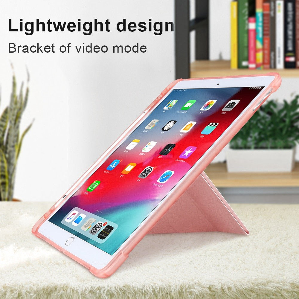 Origami Smart Leather Case [with Shock Absorption TPU / Apple Pencil Storage Groove] for iPad 10.2 (2021)/(2020)/(2019) / iPad Air 10.5 inch (2019) / iPad Pro 10.5-inch (2017) - Rose Gold