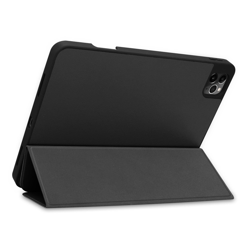 Stand Leather Tablet Case with Pen Slot for iPad Air 11 (2025) / (2024) / Air (2022) (2020) / Pro 11 (2022) (2021) (2020) (2018) - Black