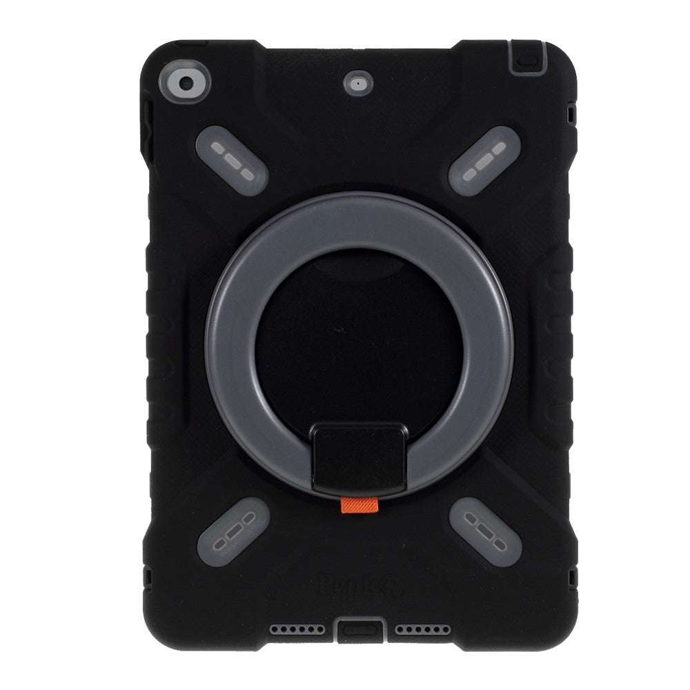 Tablet Case for iPad 10.2 (2021) / (2020) / (2019) / Air 10.5 inch (2019) Silicone Plastic Protective Cover with Kickstand - Black