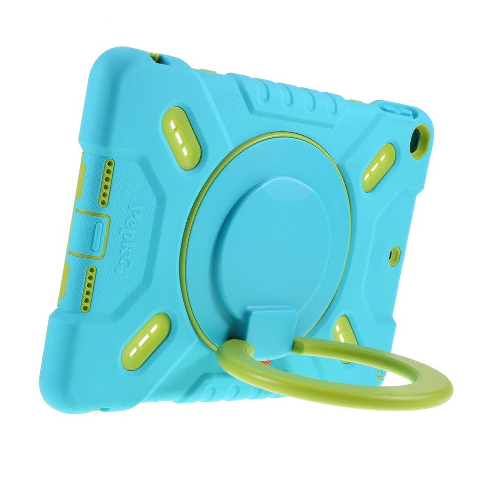 Tablet Case for iPad 10.2 (2021) / (2020) / (2019) / Air 10.5 inch (2019) Silicone Plastic Protective Cover with Kickstand - Blue