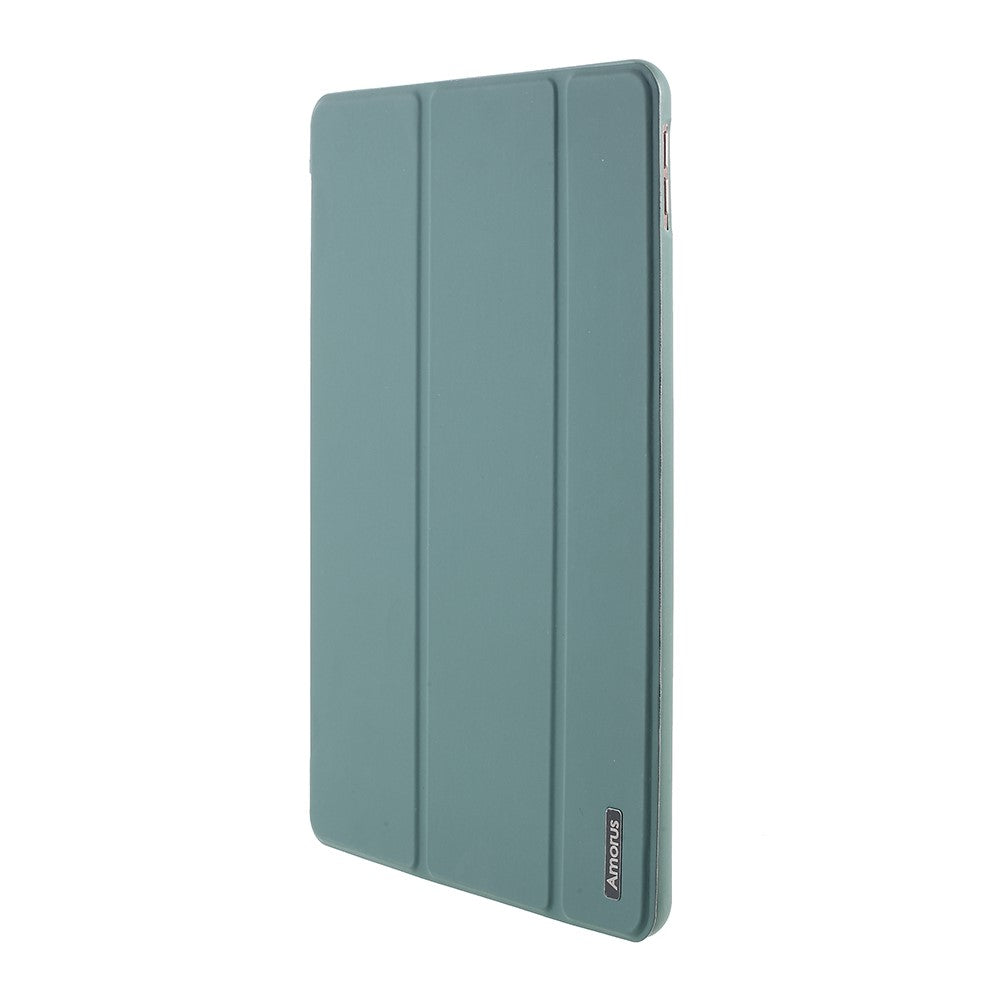 Tri-fold Stand Leather Smart Case with TPU Back Cover for iPad 10.2 (2021)/(2020)/(2019) - Green