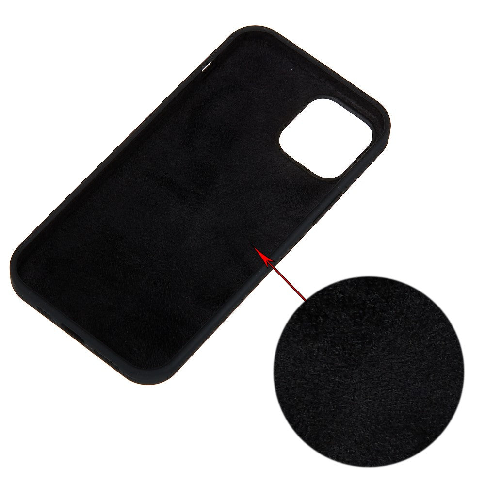 For iPhone 13 Protective surface Liquid Silicone Phone Back Case Protective Cover - Black