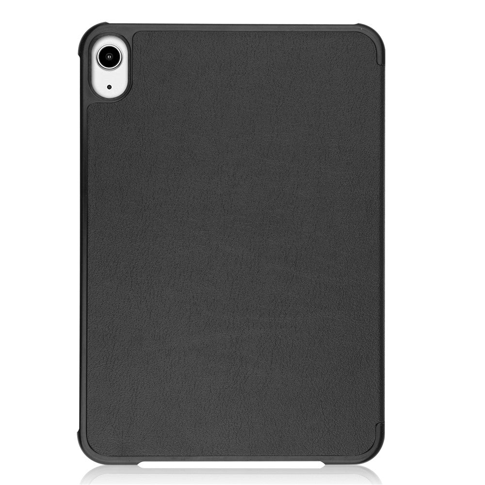 Tri-Fold Stand PU Leather Smart Tablet Protective Cover Tablet Case for iPad mini (2024) / mini (2021) - Black