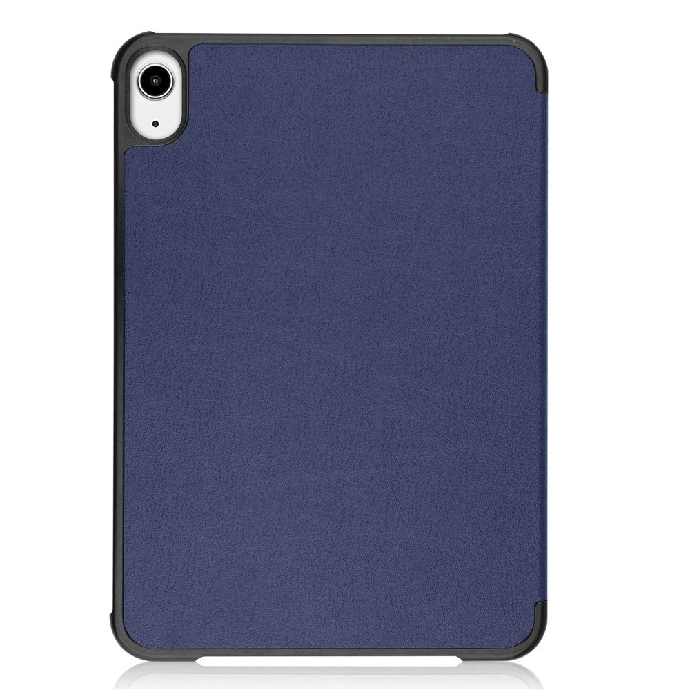 Tri-Fold Stand PU Leather Smart Tablet Protective Cover Tablet Case for iPad mini (2024) / mini (2021) - Blue