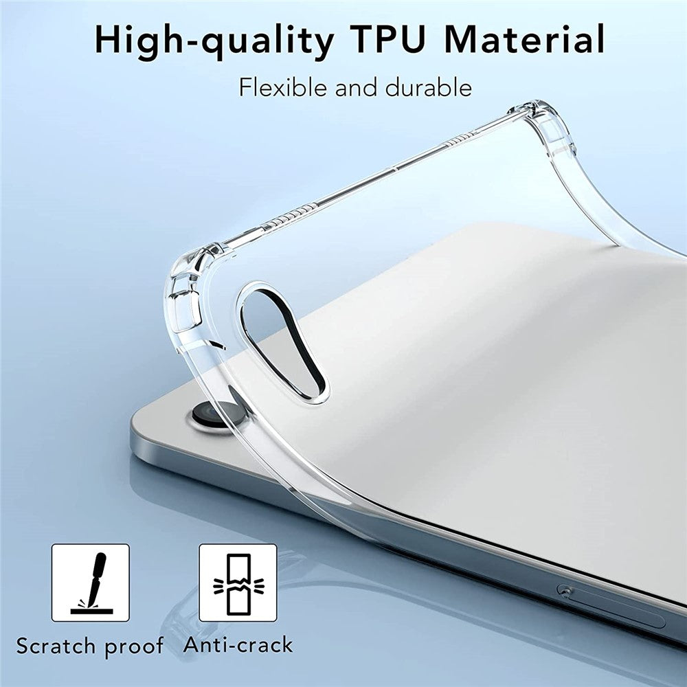 Clear Transparent Four Airbag Soft TPU Back Tablet Case Protective Cover for iPad mini (2024) / mini (2021)
