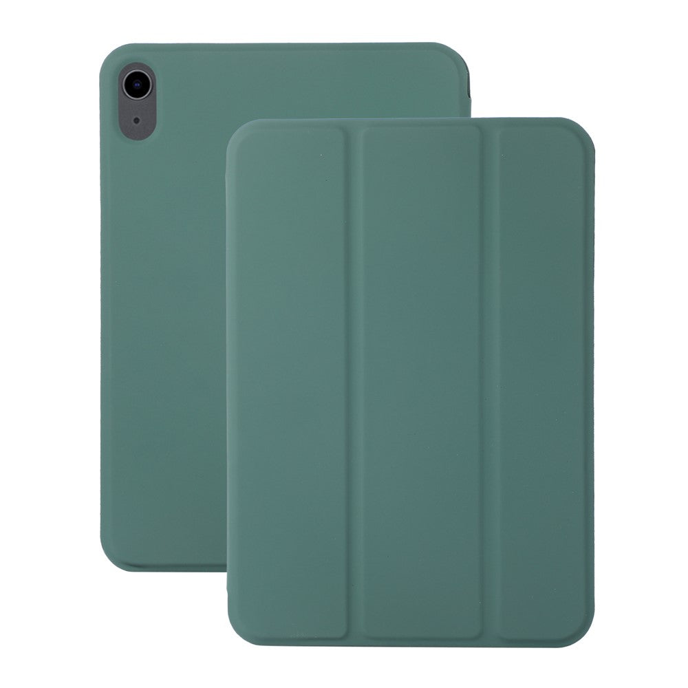 Magnetic Hard PC PU Leather Tablet Cover Shell for iPad mini (2024) / mini (2021) - Dark Green