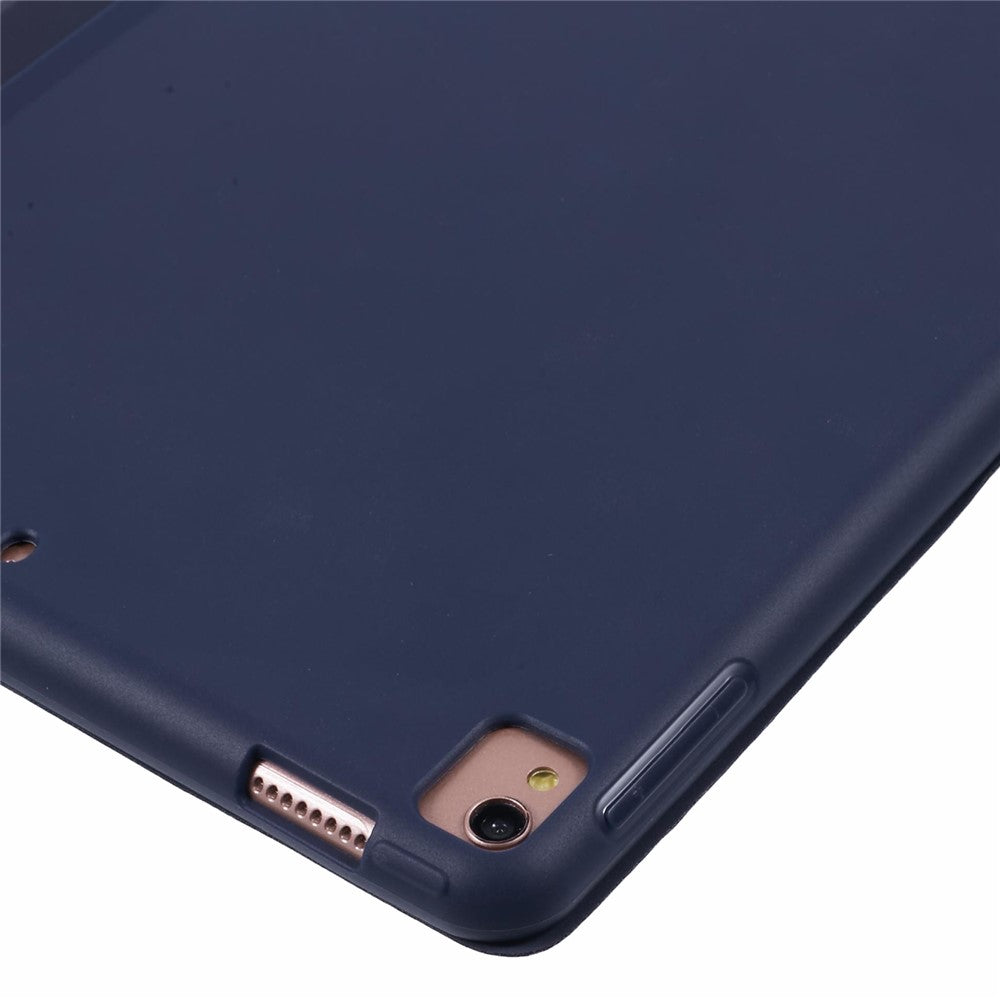 Protective Leather Smart Case Tri-fold Stand Shell for iPad Air 10.5 (2019)/Pro 10.5 (2017) - Dark Blue