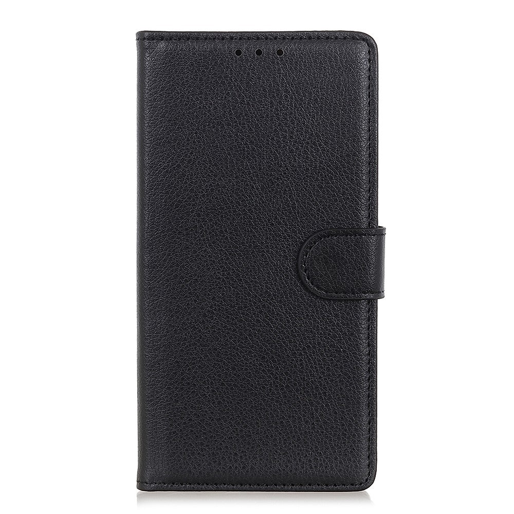 For Samsung Galaxy A32 5G / M32 5G Classic Litchi Texture Leather Phone Case with Wallet + Stand - Black
