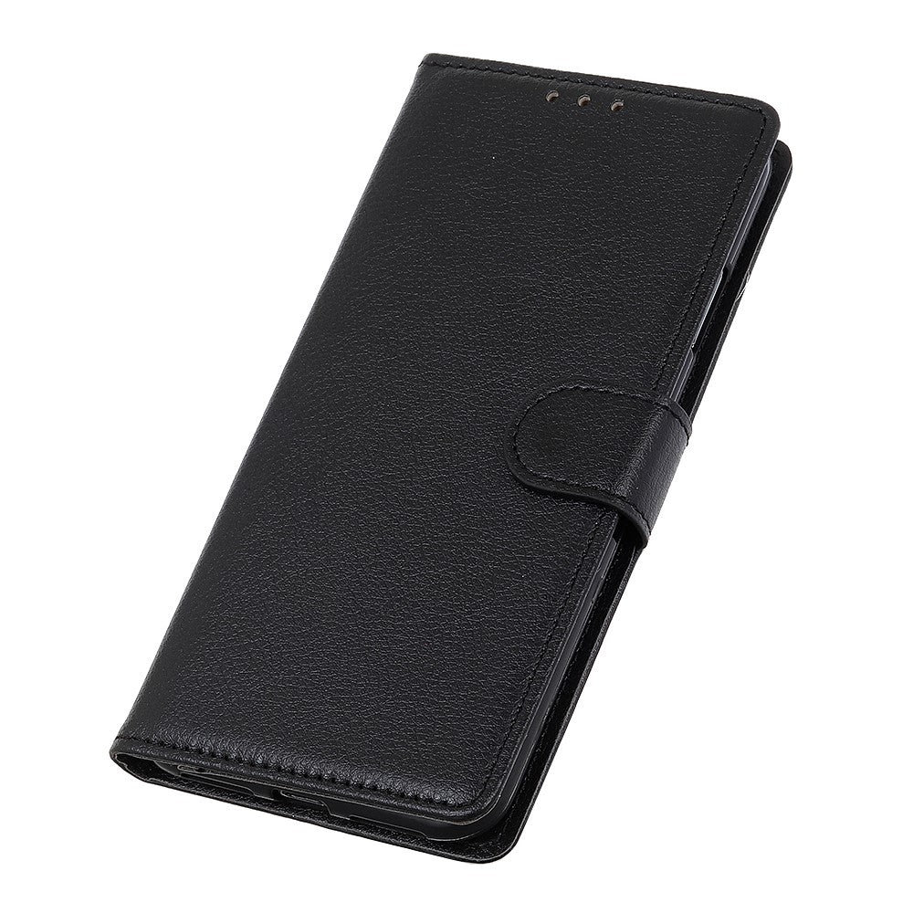 For Samsung Galaxy A32 5G / M32 5G Classic Litchi Texture Leather Phone Case with Wallet + Stand - Black