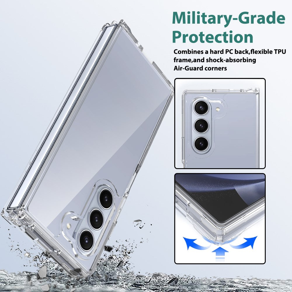 For Samsung Galaxy Z Fold6 5G Clear Case TPU+Acrylic Protective surface Phone Cover