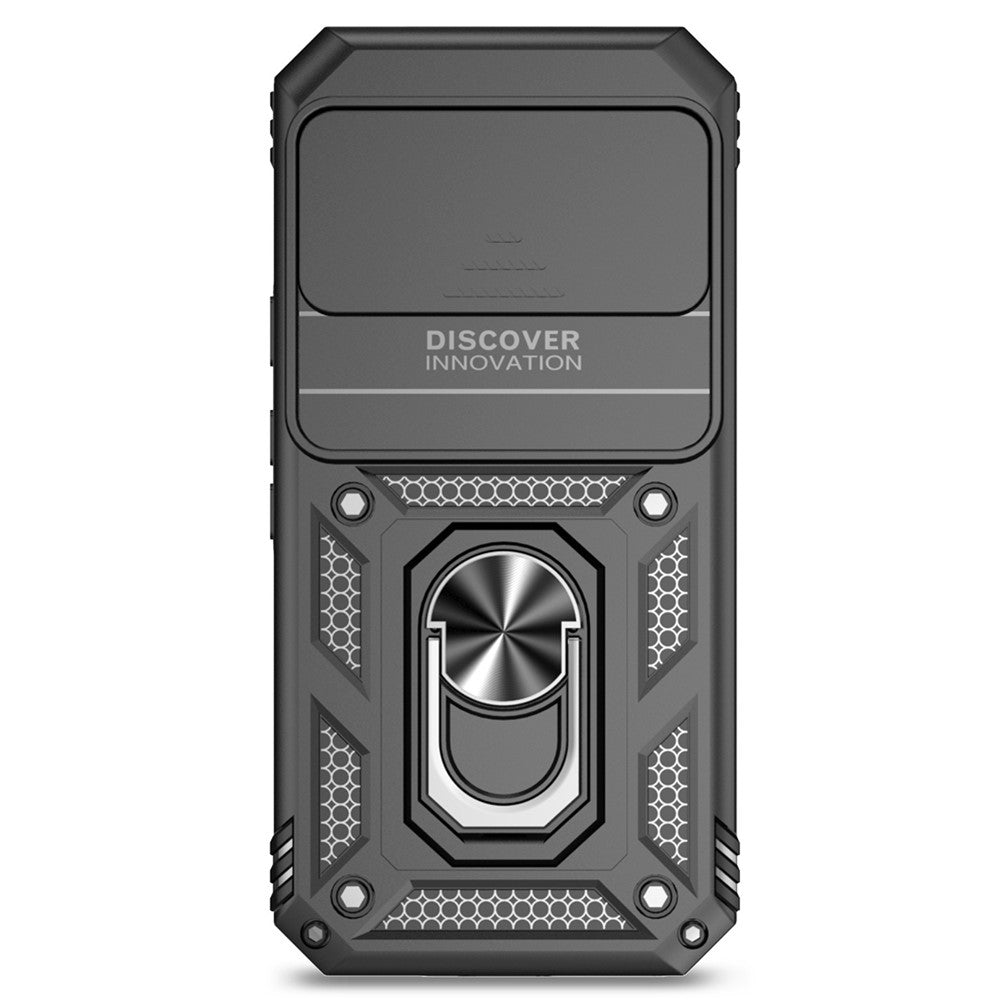 For Google Pixel 10 Pro / 10 / 9 / 9 Pro Case Camera Protection PC+TPU Phone Cover with Kickstand - Black