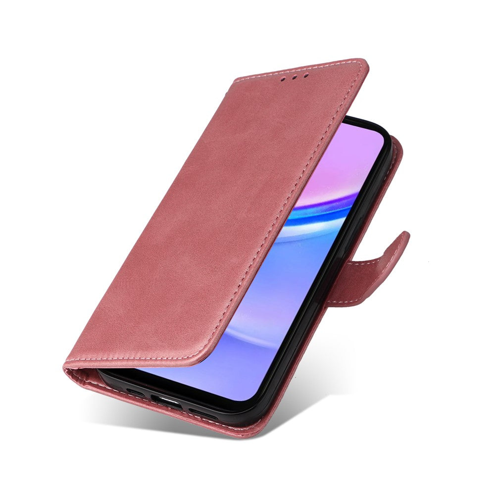 For Samsung Galaxy A17 5G / A17 4G / A26 5G / A16 5G / A16 4G Case PU Leather Phone Cover with Cash / Card Slots - Pink