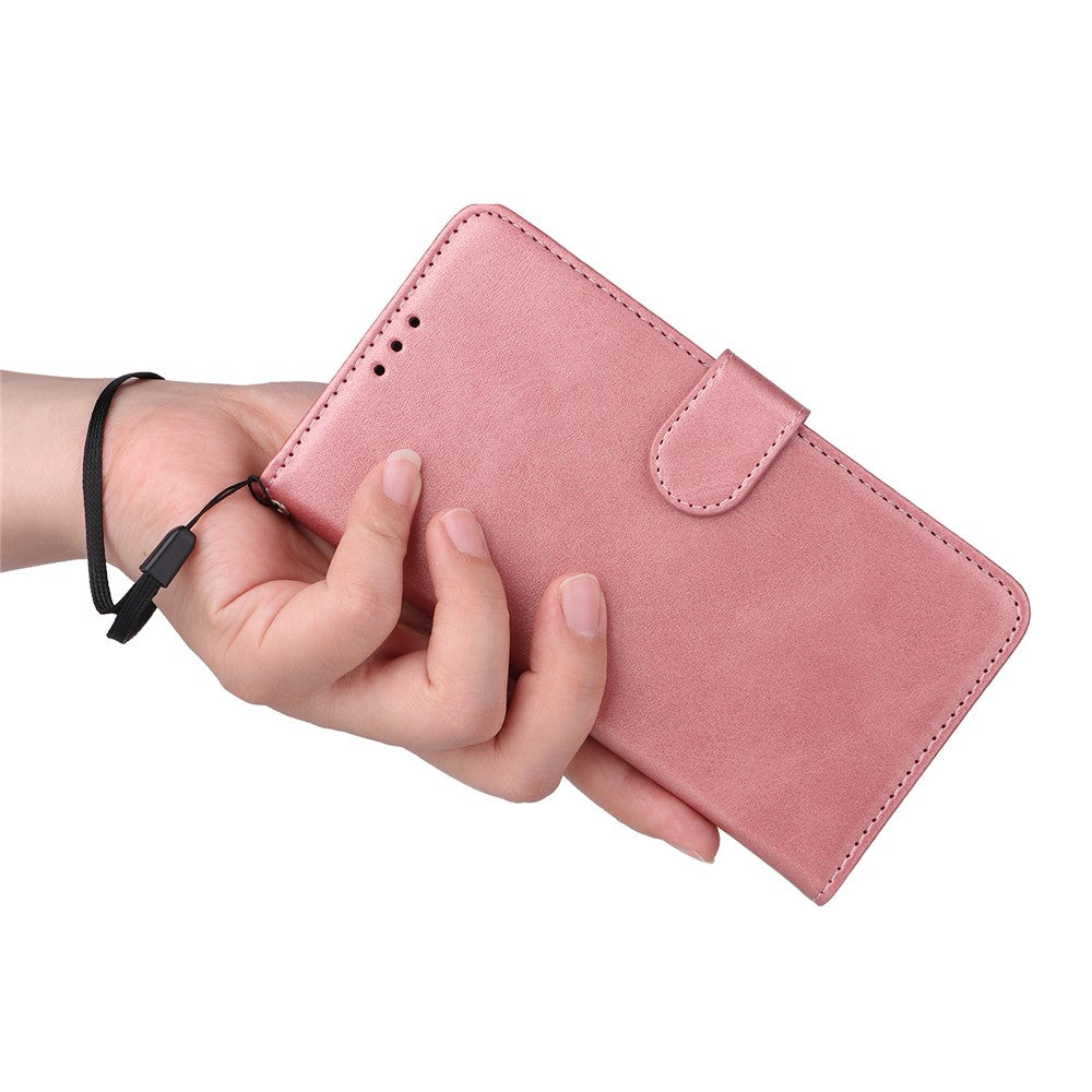 For Samsung Galaxy A17 5G / A17 4G / A26 5G / A16 5G / A16 4G Case PU Leather Phone Cover with Cash / Card Slots - Pink