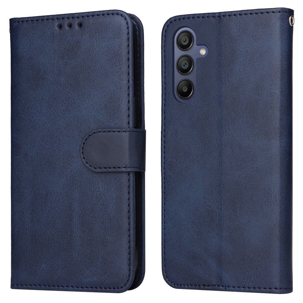 For Samsung Galaxy A17 5G / A17 4G / A26 5G / A16 5G / A16 4G Case PU Leather Phone Cover with Cash / Card Slots - Blue