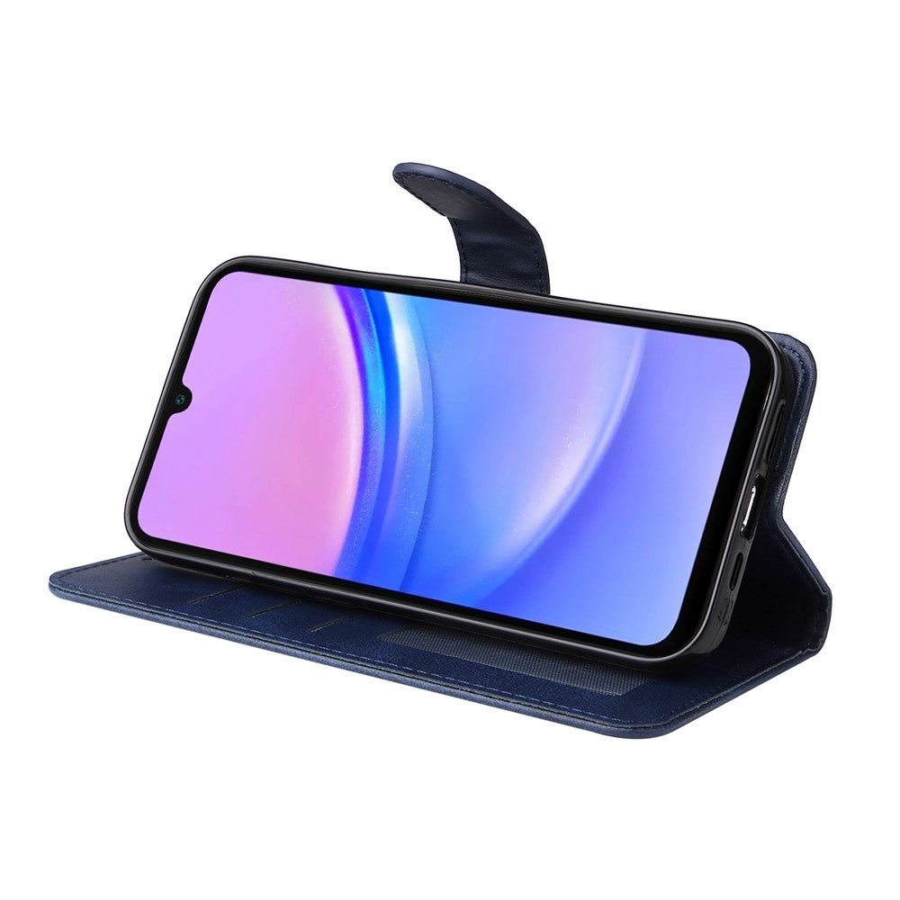 For Samsung Galaxy A17 5G / A17 4G / A26 5G / A16 5G / A16 4G Case PU Leather Phone Cover with Cash / Card Slots - Blue