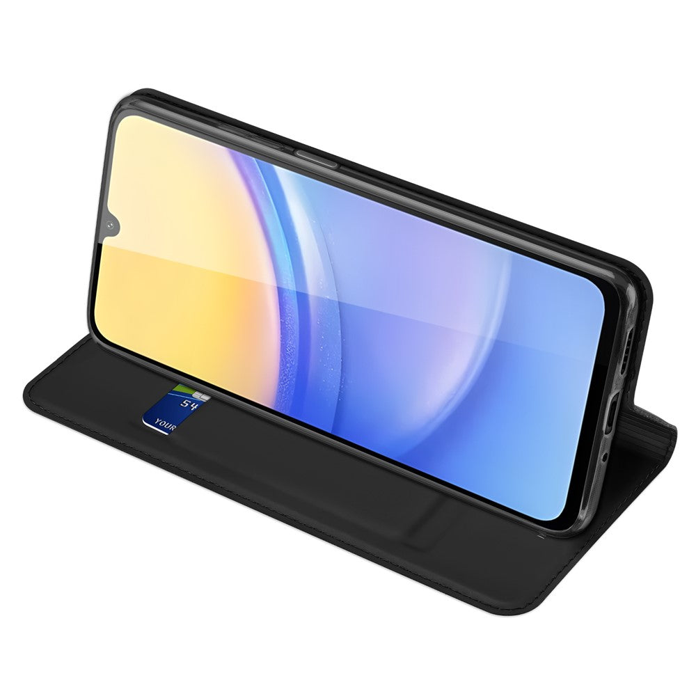 For Samsung Galaxy A16 5G / A16 4G Case Leather Cover Card Holder - Black