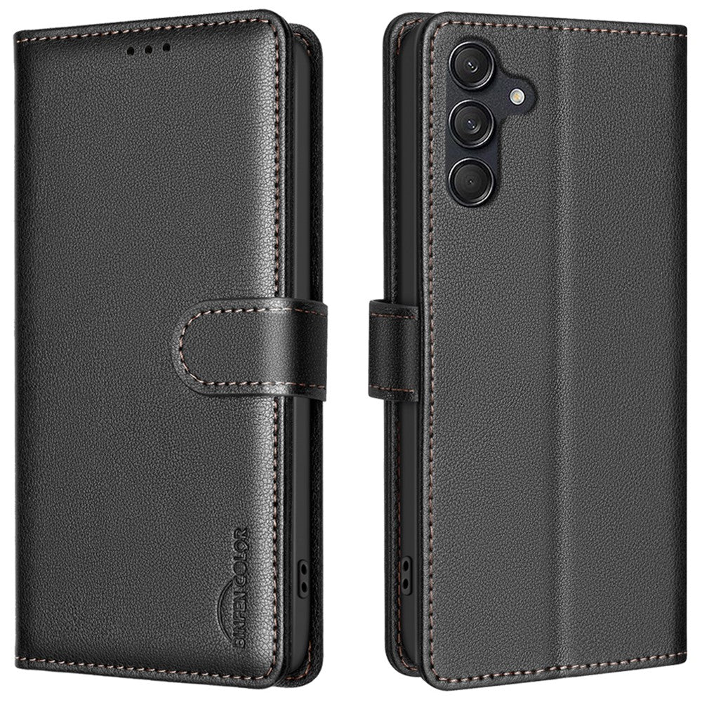  For Samsung Galaxy A36 5G Leather Case Wallet Phone Cover - Black