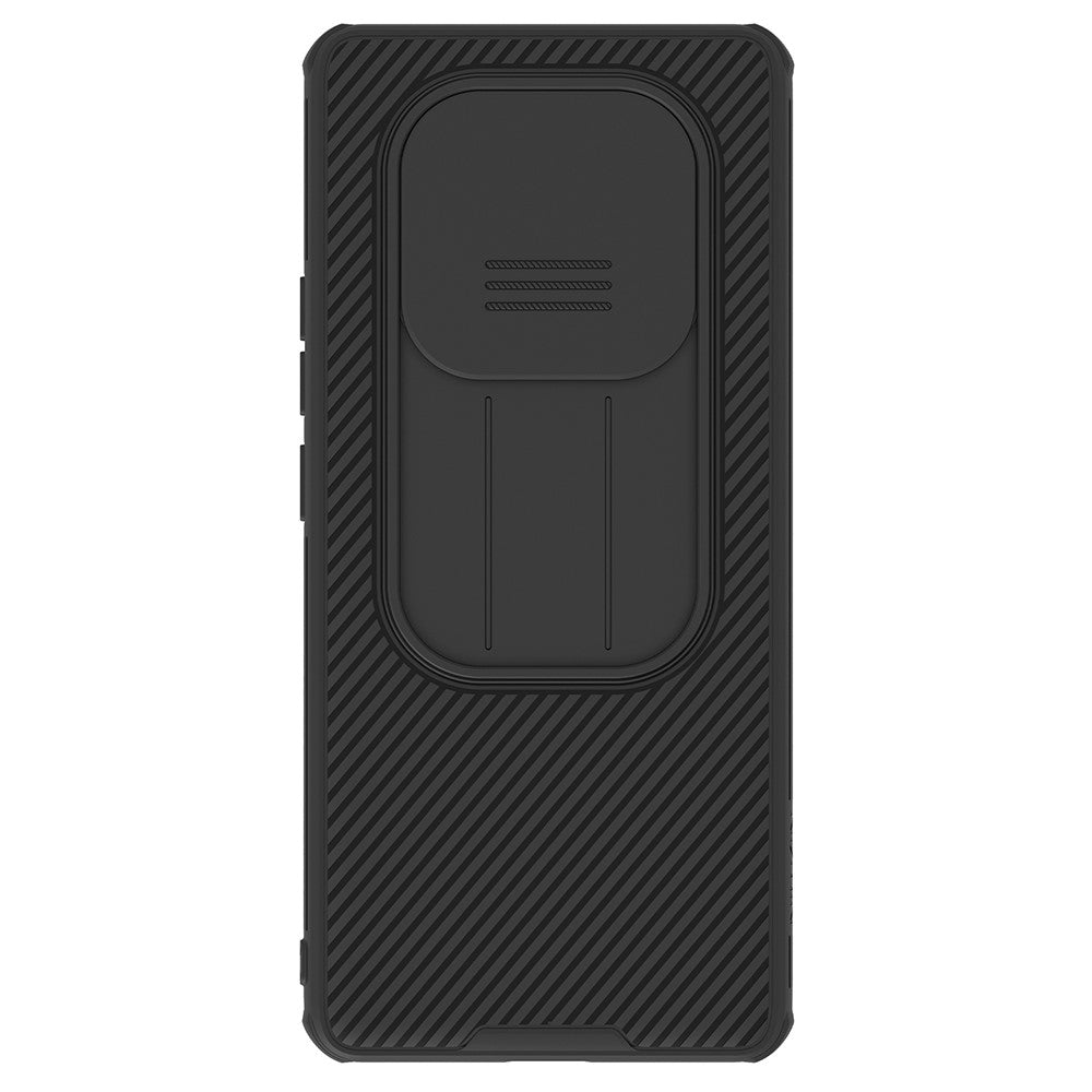 for Xiaomi Redmi Note 14 Pro 5G / Poco X7 5G Case PC+TPU Slide Camera Lid Phone Cover - Black