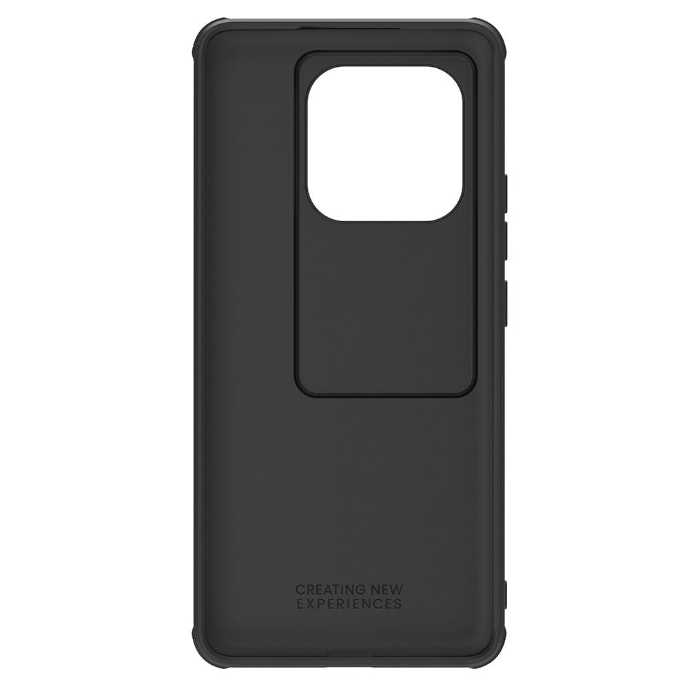 for Xiaomi Redmi Note 14 Pro 5G / Poco X7 5G Case PC+TPU Slide Camera Lid Phone Cover - Black
